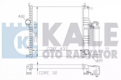 KALE OTO RADYATOR 349000 -  Радиатор, охлаждение двигателя